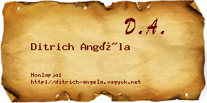 Ditrich Angéla névjegykártya